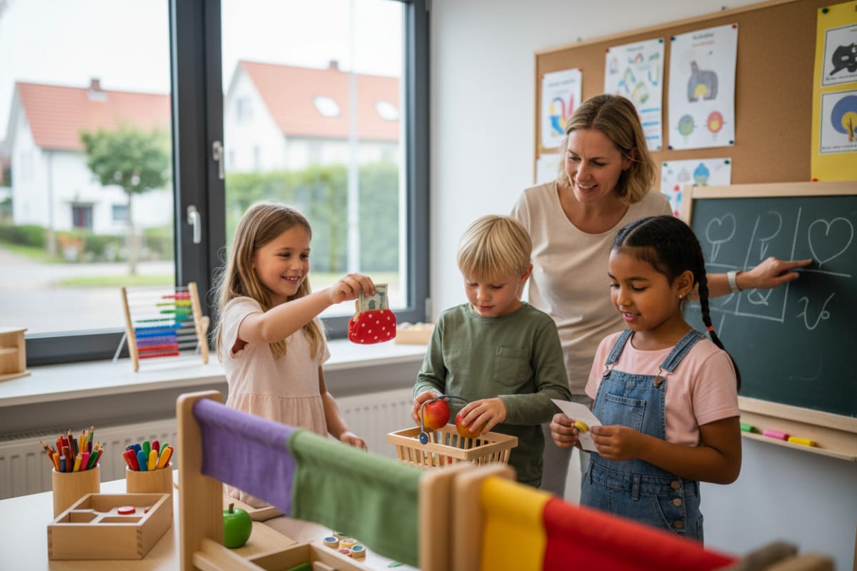 Abb. Im Spiel können Kinder Preise, Bezahlen und Rückgeld entspannt ausprobieren.