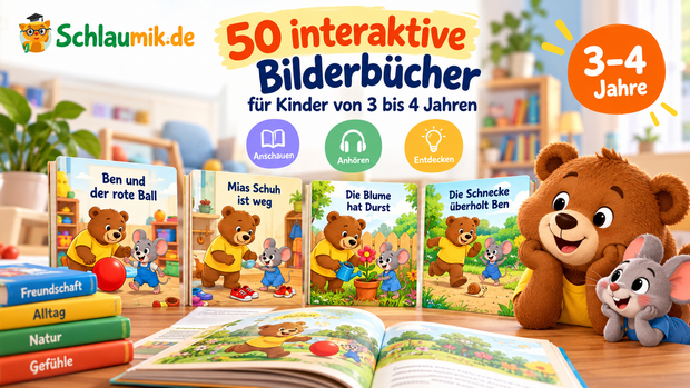 Schlaumik startet neue Bilderbuchwelt: 50 interaktive Geschichten für Kinder ab 3 Jahren