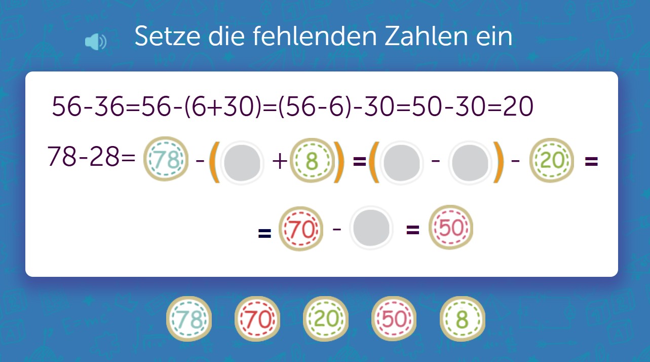 Subtraktion in Teilen verstehen