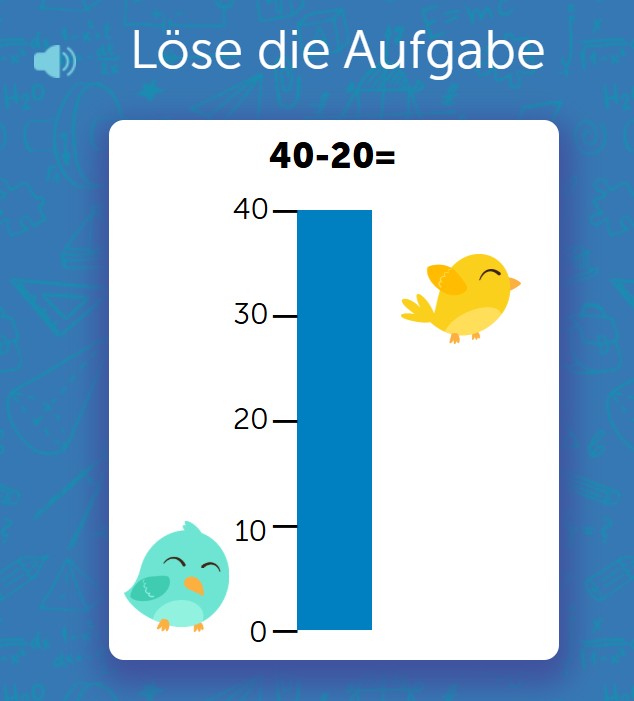 Subtraktion bis 50 mit Zahlenstrahl