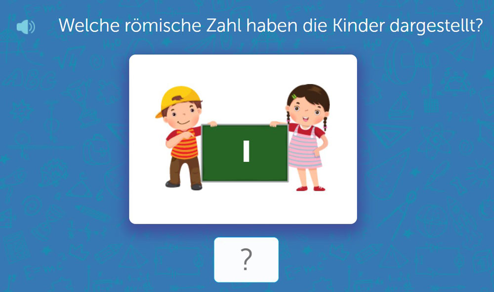 Übung: Römische Zahlen mit arabischen Ziffern verbinden