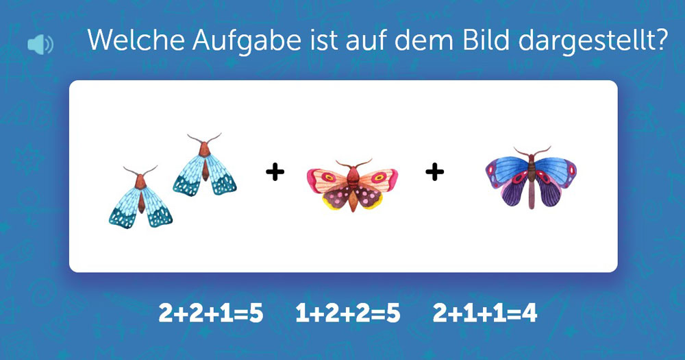 Rechenaufgabe am Bild erkennen