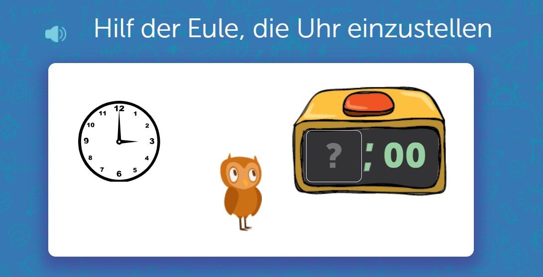 Analoge Uhr ablesen und auf der Digitaluhr die Stunde einstellen