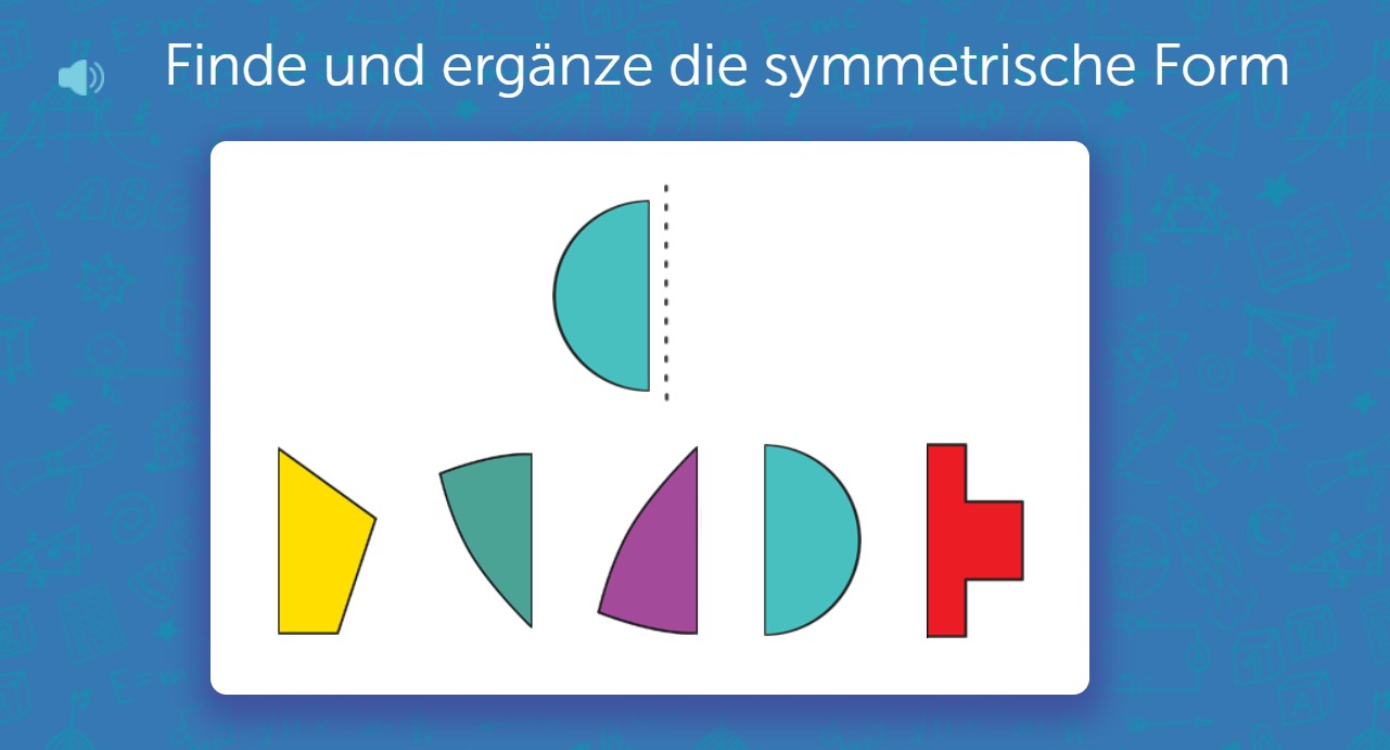 Halbe Formen und mehrere Lösungsteile: Welche Hälfte ergänzt die symmetrische Form?