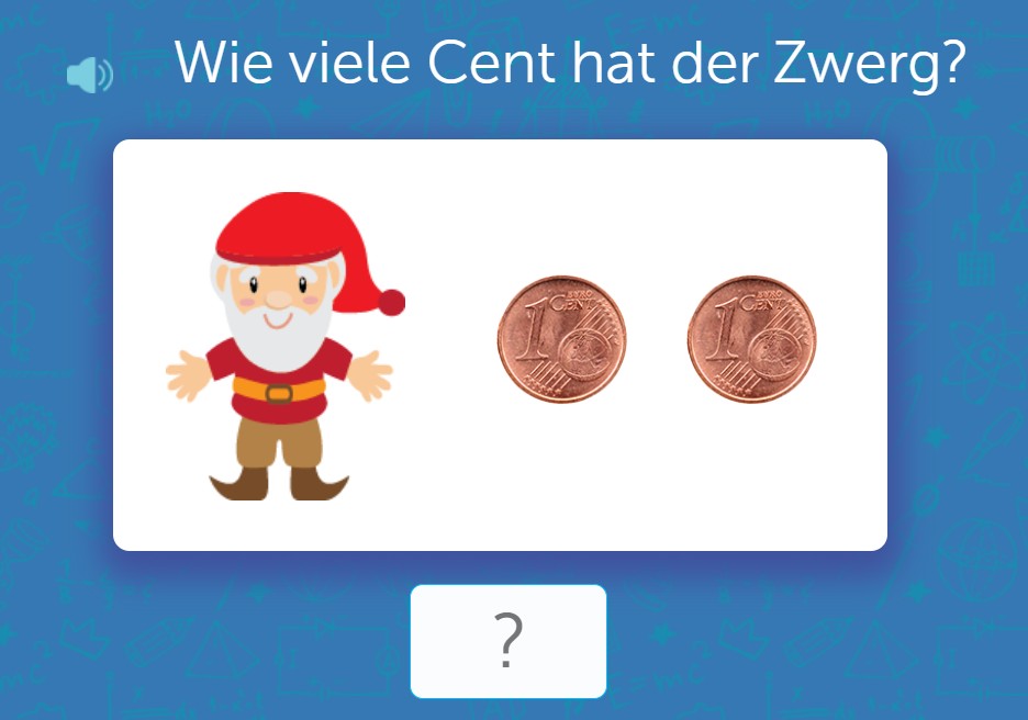 Ein Zwerg mit zwei 1-Cent-Münzen. Frage: Wie viele Cent hat der Zwerg?