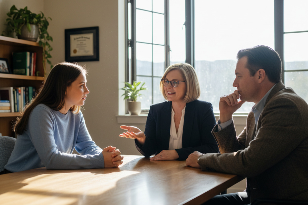 Abb. Ein Gespräch mit Schule oder Beratung kann Wege öffnen.