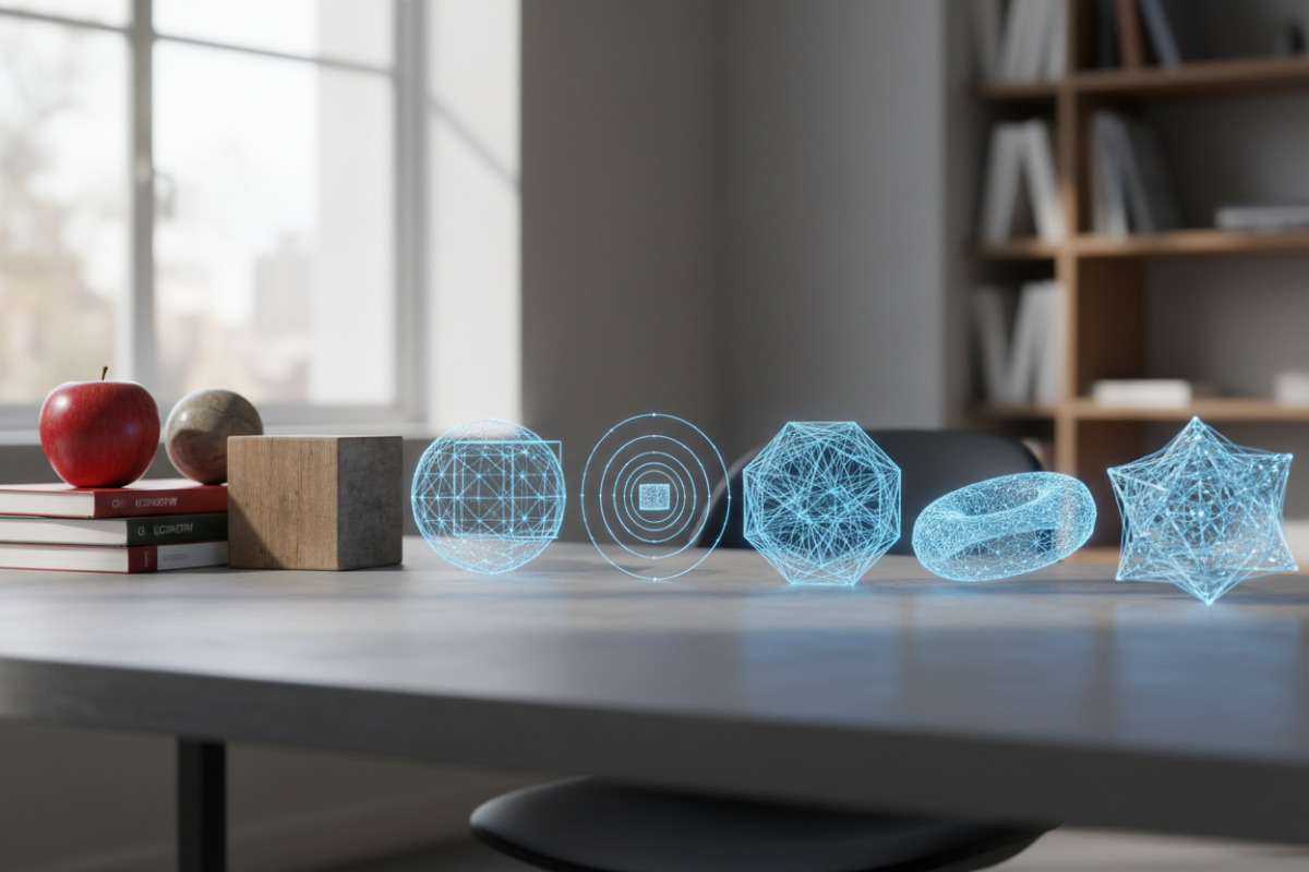 Abb. Benennen und Zeigen So werden aus Bildern mathematische Formen.