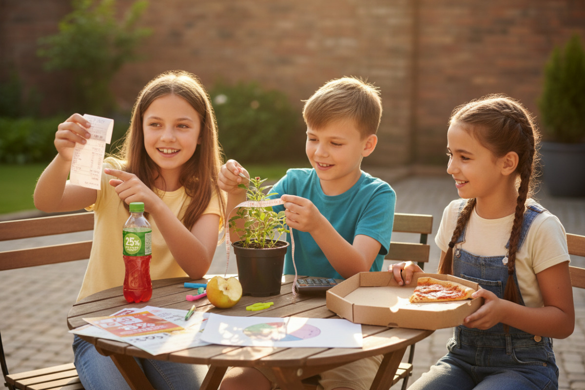 Abb. Prozentaufgaben gelingen leichter, wenn Kinder sie mit Alltagssituationen verbinden.
