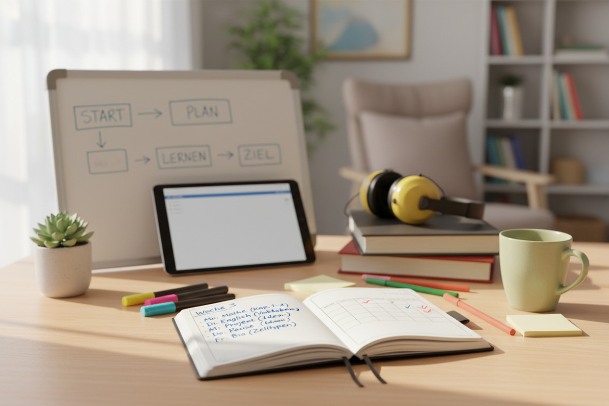 Abb. kleine Planung nimmt Stress heraus und macht Lernen vorhersehbar.
