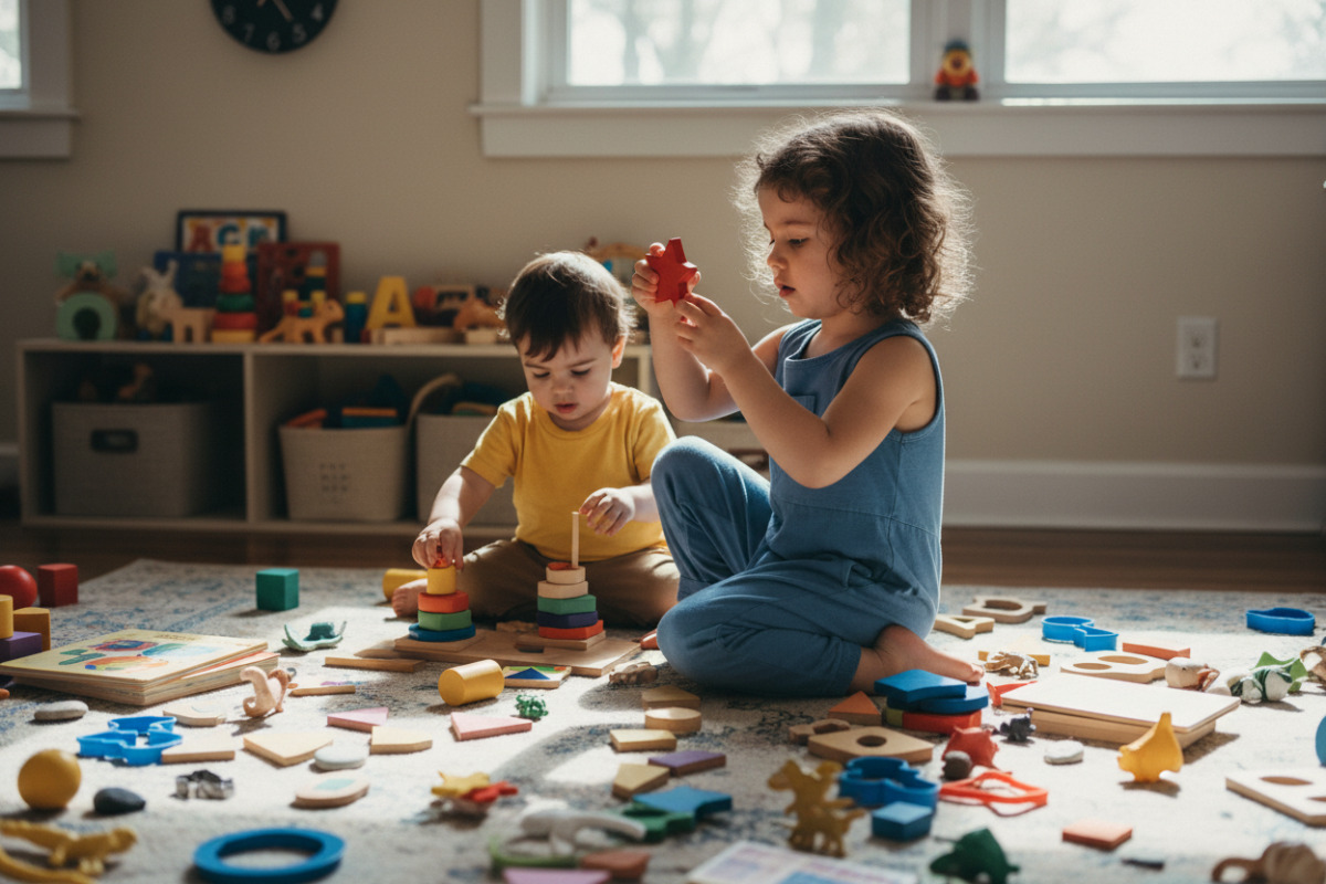 Abb. In der Wohnung finden Kinder täglich Dutzende Formen.