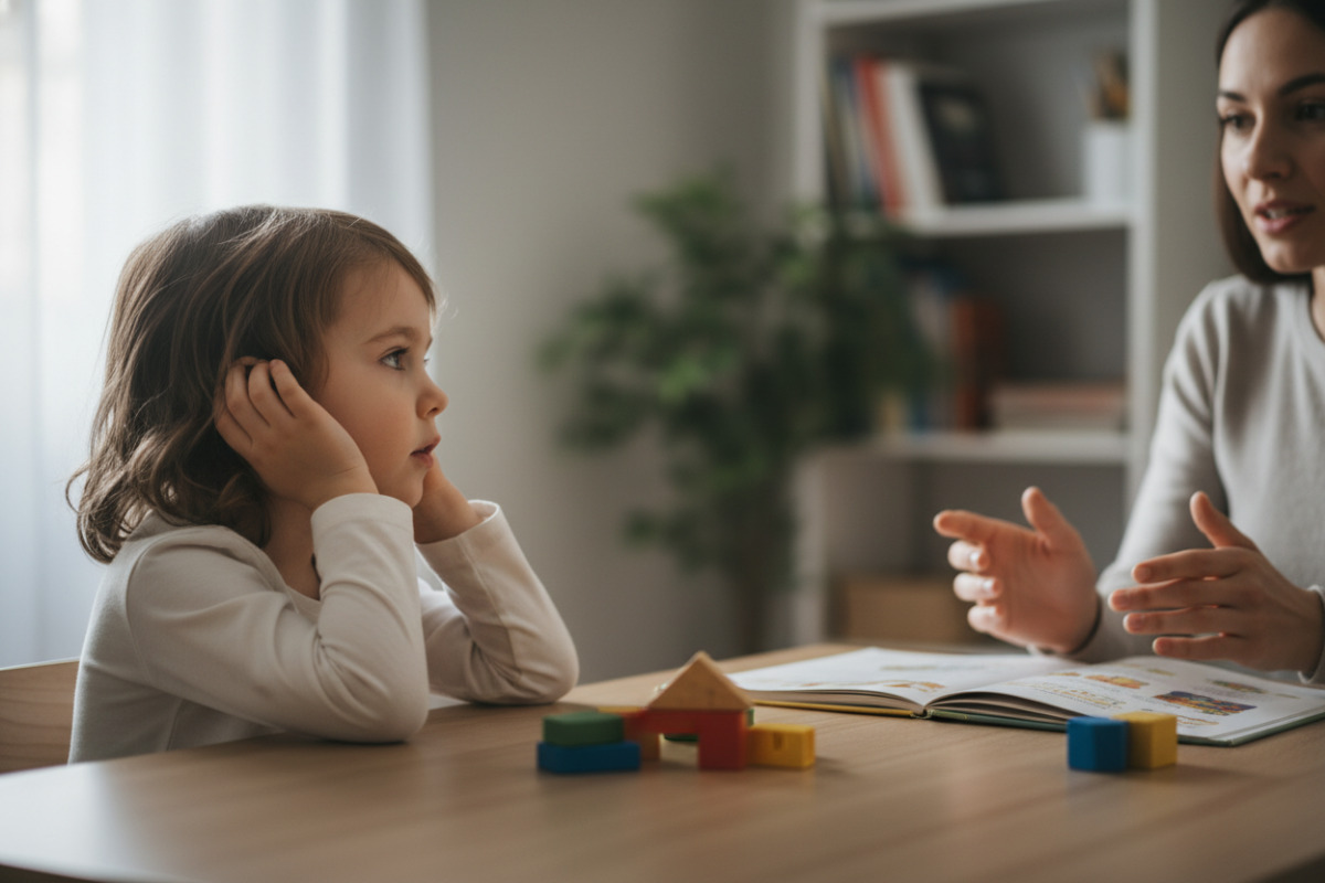 Abb. Wegschauen ist nicht immer Desinteresse Manche Kinder hören besser, wenn sie nicht dauerhaft Blickkontakt halten.