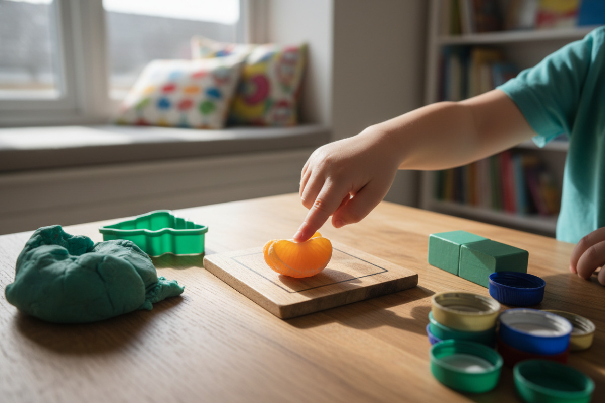 Abb. Formen entdecken klappt am besten spielerisch im Alltag.