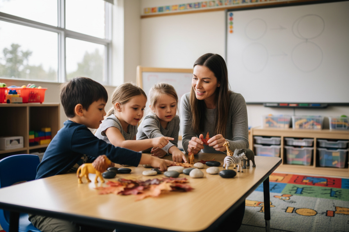 Abb. In Klasse geht es oft um Erkennen, Benennen und Ordnen.
