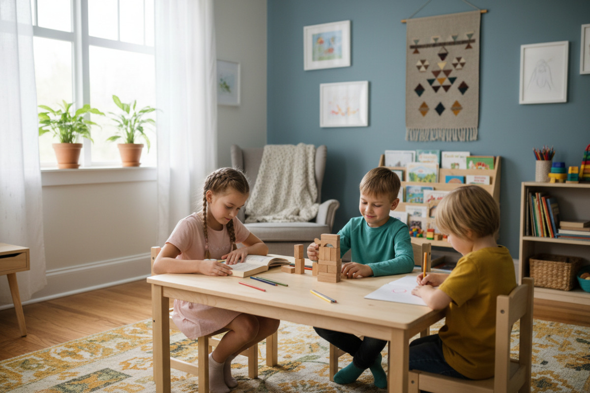 Abb. ruhige Lernsituation hilft Kindern, sich sicher und konzentriert zu fühlen.
