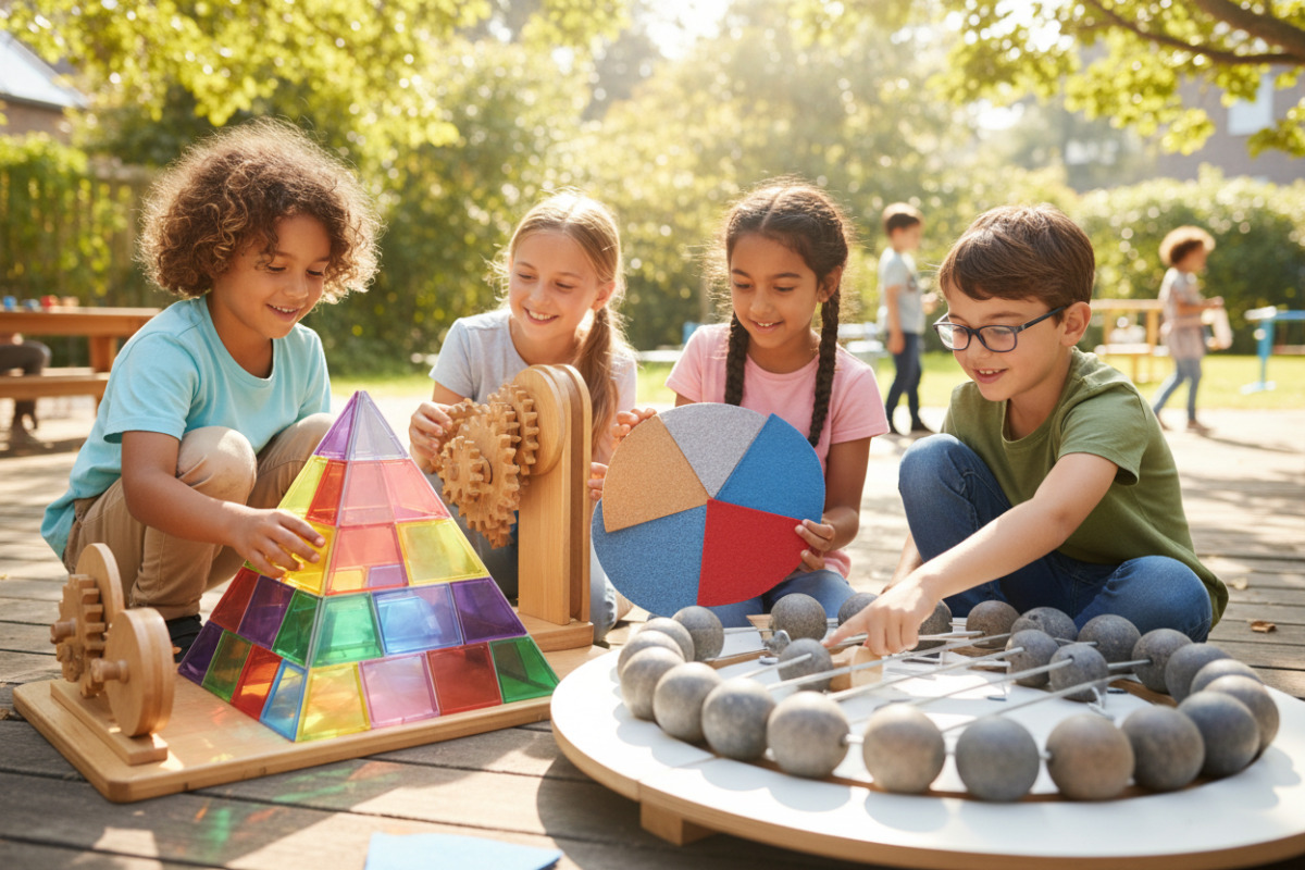Abb. Mathematik wird verständlicher, wenn Kinder sie sehen, anfassen und erleben können.