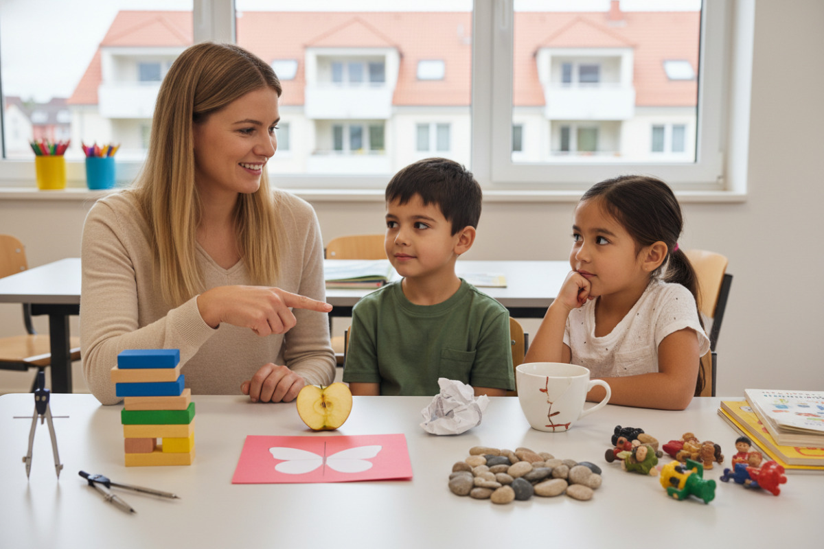 Abb. Symmetrische und unsymmetrische Formen werden im direkten Vergleich schnell verständlich.