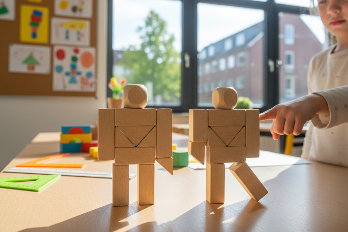 Abb. Kleine Unterschiede in Abstand und Lage entscheiden darüber, ob Figur wirklich symmetrisch ist.