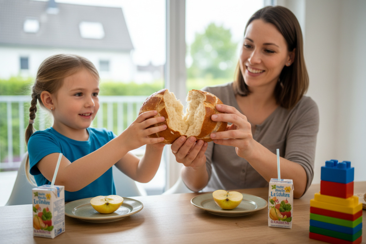 Abb. Beim fairen Aufteilen wird die Bedeutung von Hälfte sofort greifbar.
