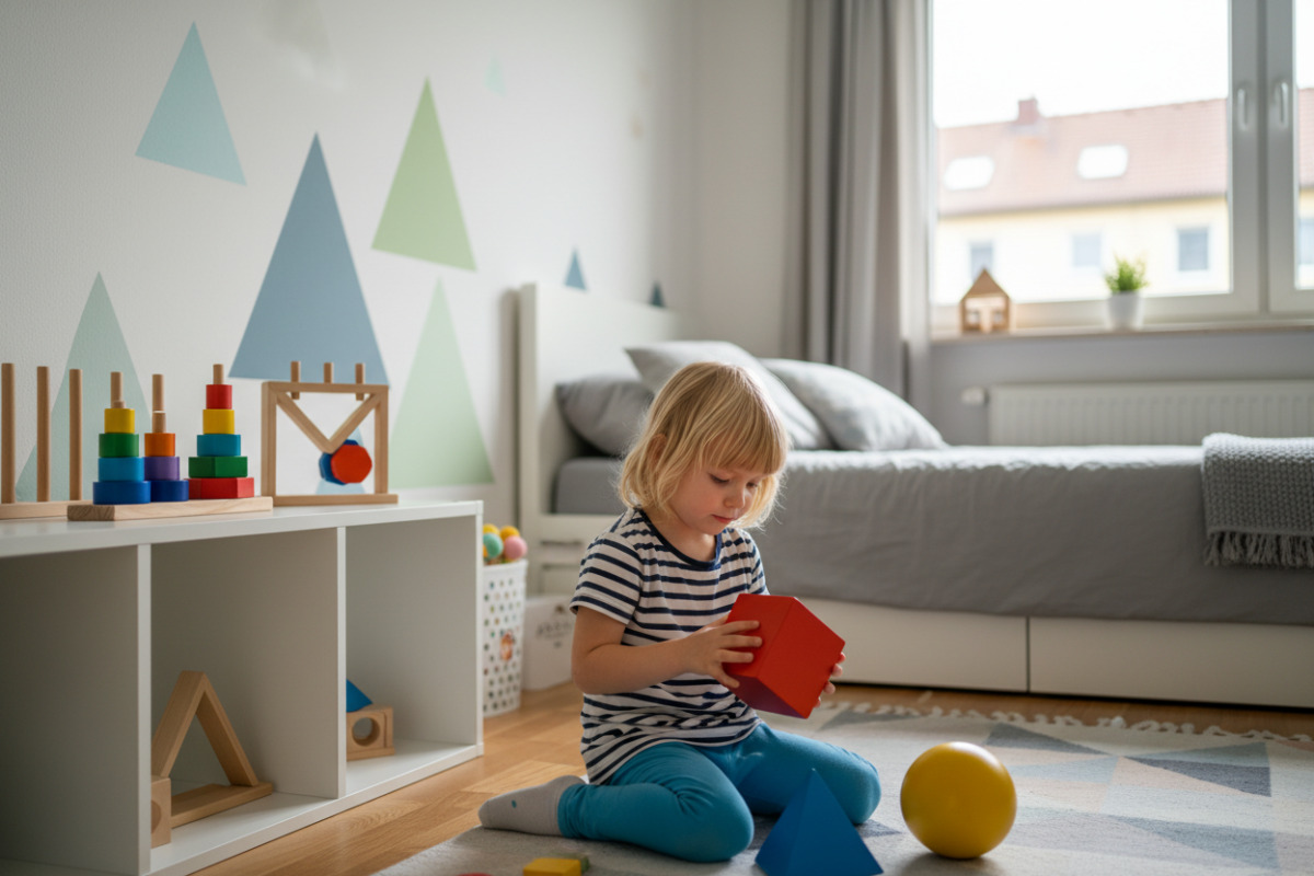 Abb. Alltagsräume wie Küche oder Kinderzimmer bieten gute für geometrische Formen.