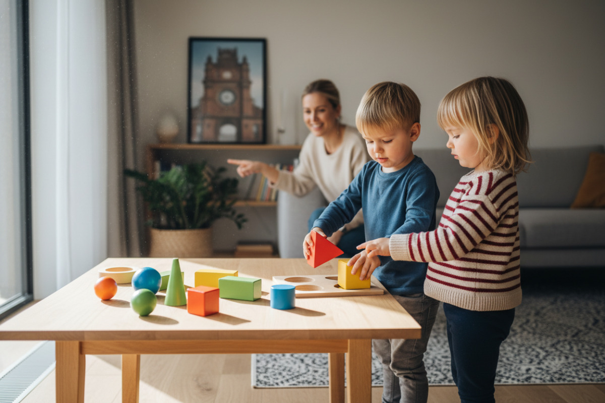 Kinder lernen geometrische Formen besonders gut, wenn sie sie sehen, anfassen, sortieren und im Alltag wiederfinden.