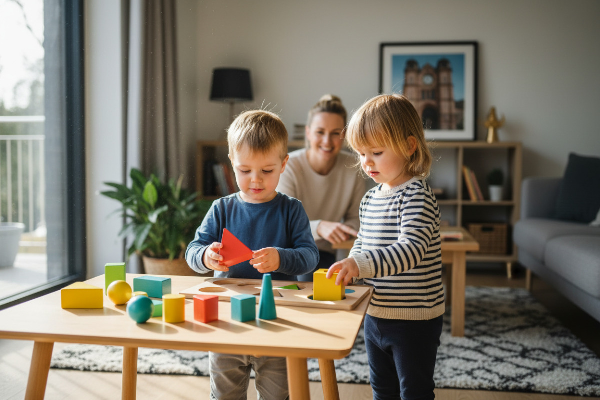 Kinder lernen geometrische Formen besonders gut, wenn sie sie sehen, anfassen, sortieren und im Alltag wiederfinden.