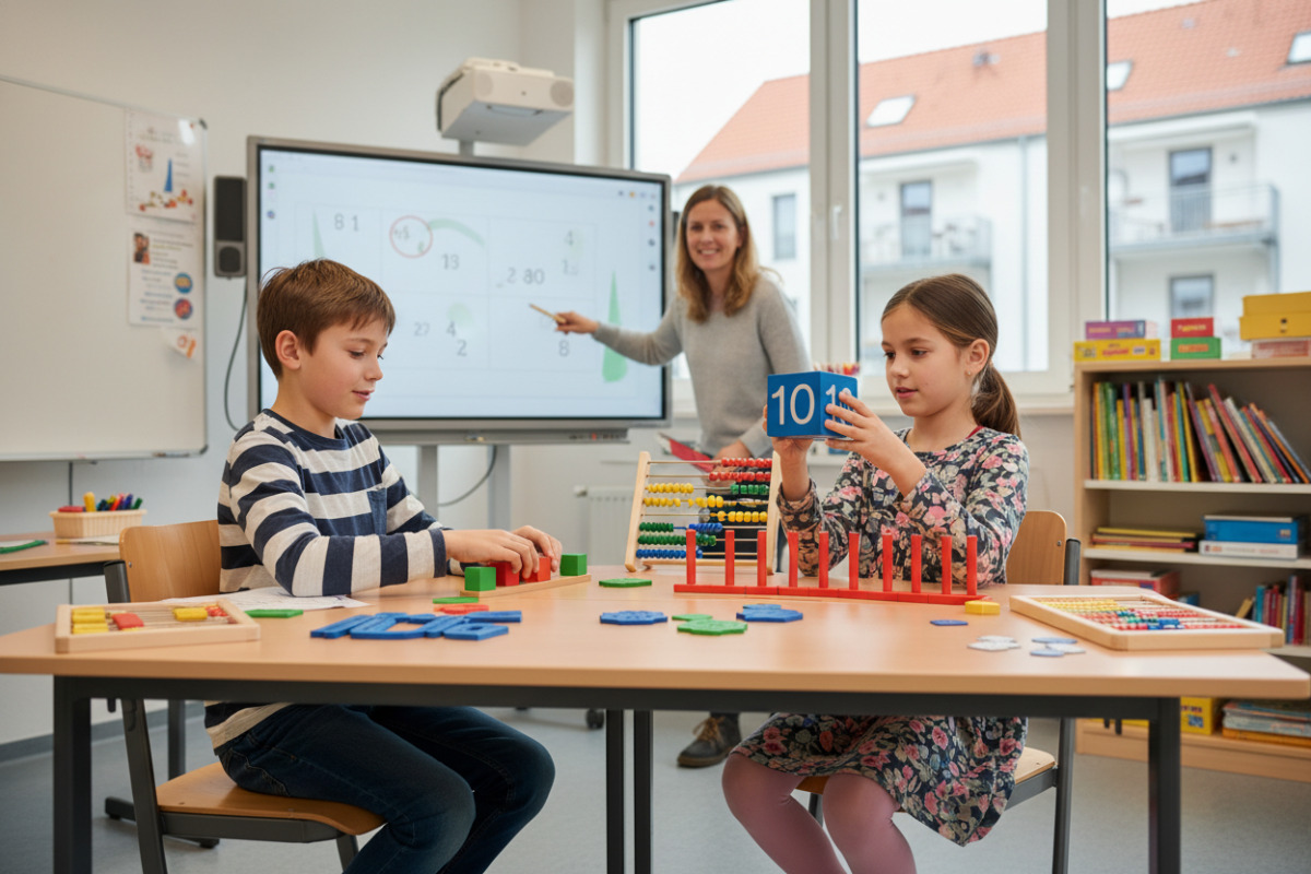 Abb. Mathematik wird leichter, wenn Kinder Mengen wirklich sehen und anfassen können.