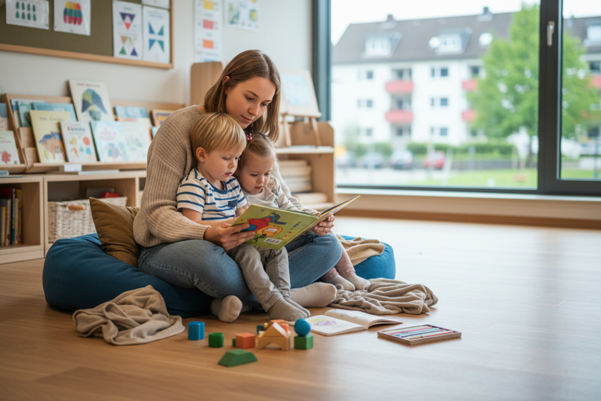 Abb. Ein ruhiger Start ins Lesen gelingt oft am besten mit Nähe, Zeit und klaren kleinen Schritten.