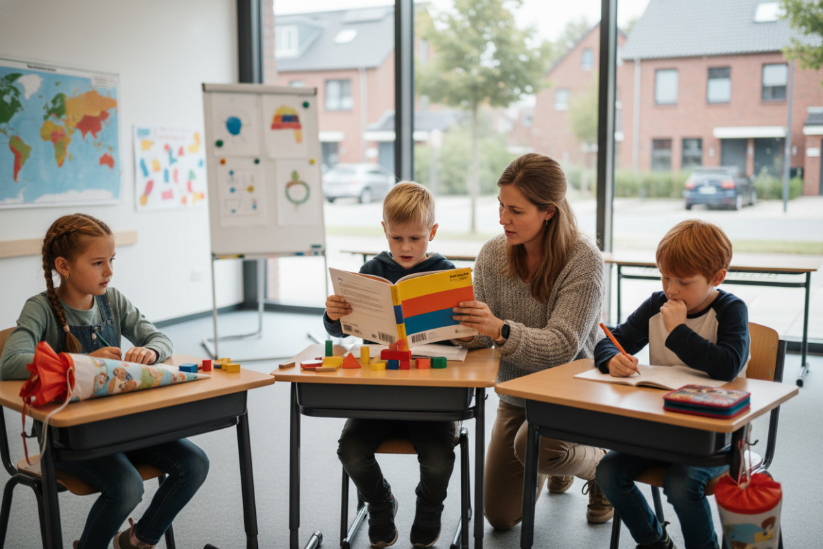 Abb. Neue Eindrücke, Regeln und Aufgaben fordern Kinder am Anfang stark heraus.