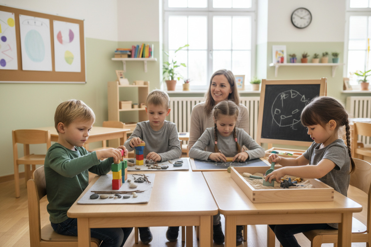 Die Bilder zeigen ruhige, alltagstaugliche Wege, wie Kinder in der . Klasse Konzentration ohne Druck aufbauen können.