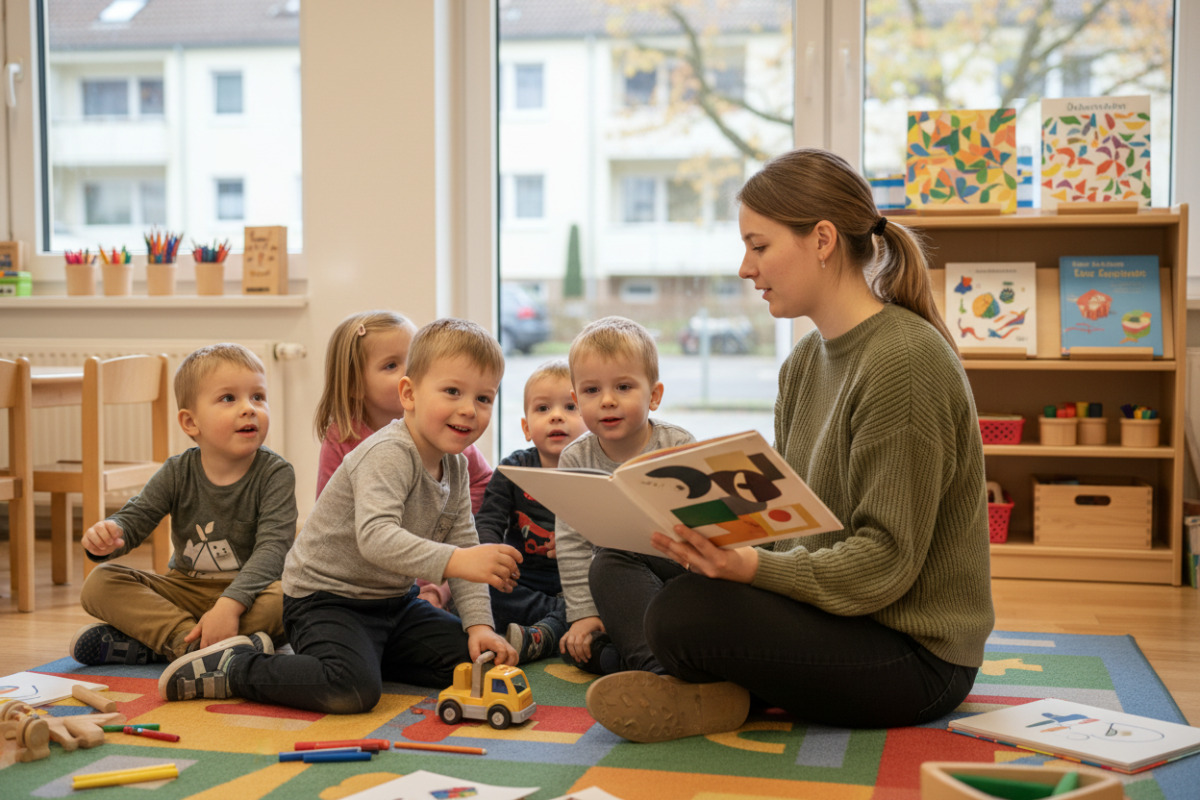 Abb. Unruhe beim Vorlesen ist im Vorschulalter oft ein Zeichen von Entwicklung, nicht von Ablehnung.