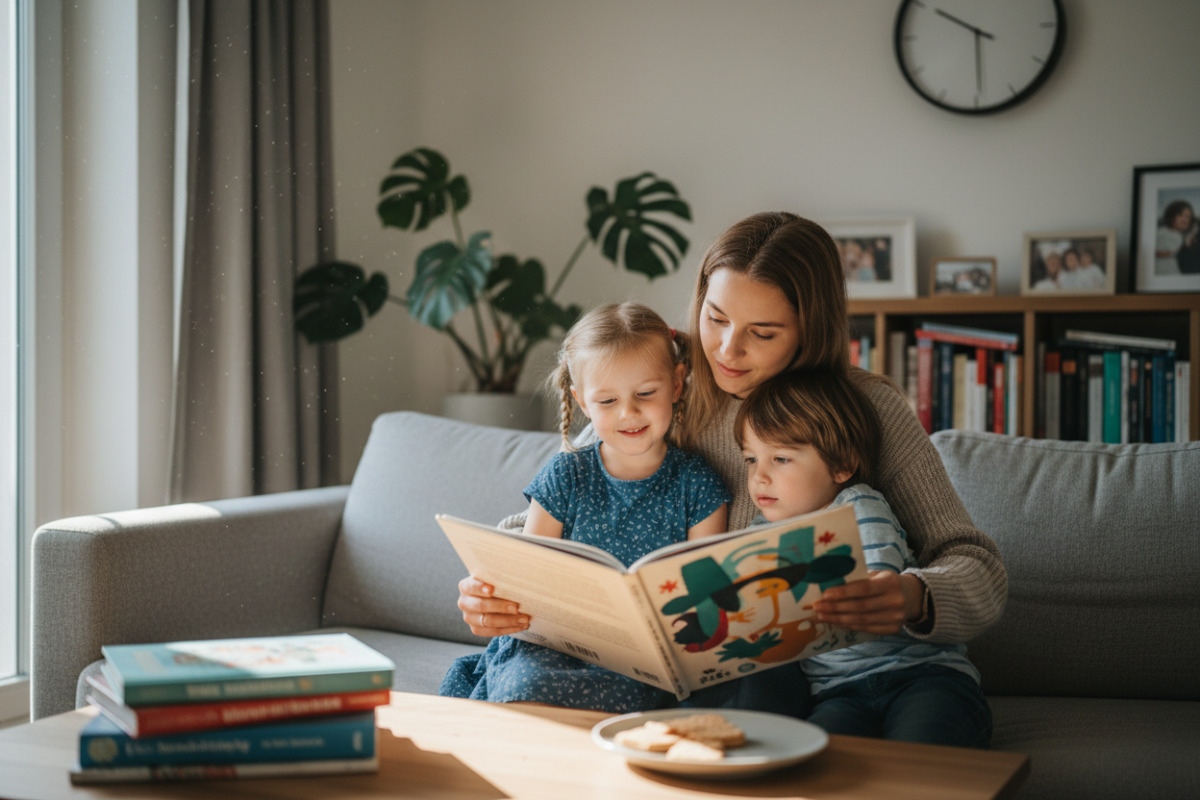 Abb. Feste Vorlesemomente helfen Kindern, Bücher mit Sicherheit und Geborgenheit zu verbinden.