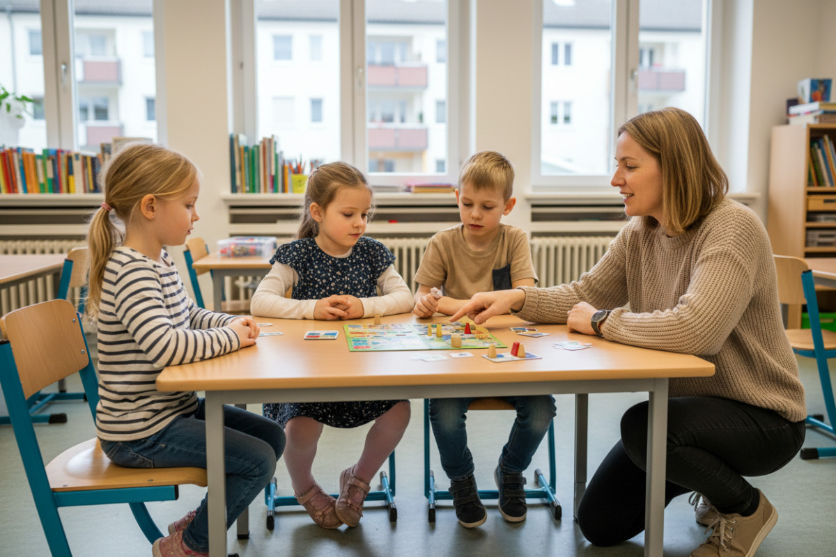 Abb. Kleine Spiele fördern Konzentration oft wirksamer als wiederholte Ermahnungen.