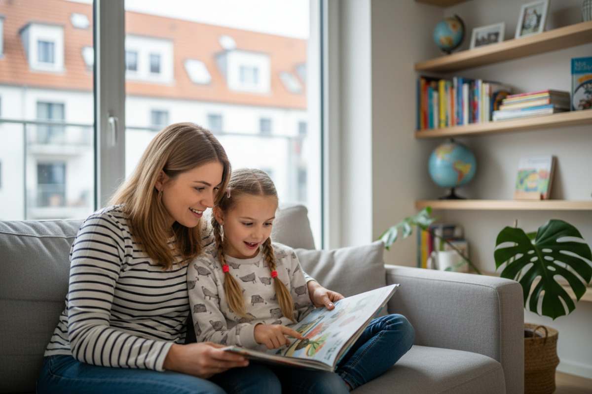 Abb. Gemeinsame Lesemomente geben Sicherheit und wecken Neugier.