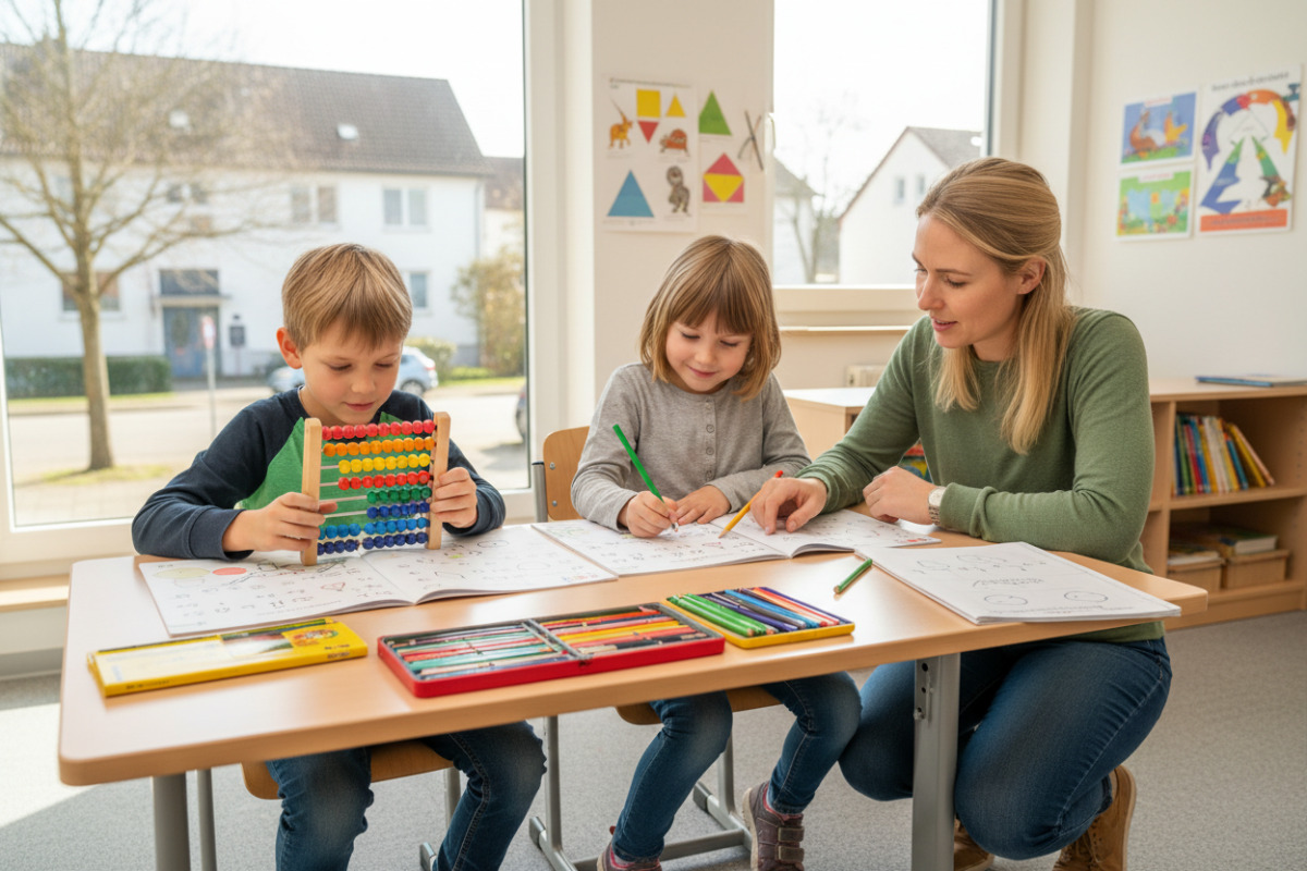 Ruhige Lernmomente, kleine Übungsschritte und verlässliche Begleitung helfen Kindern in der .