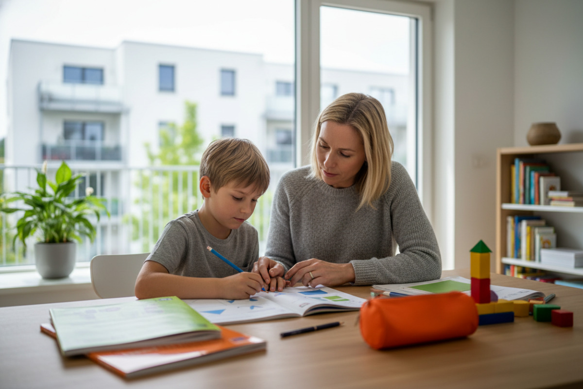 Ruhige Lernmomente, kleine Übungsschritte und verlässliche Begleitung helfen Kindern in der .