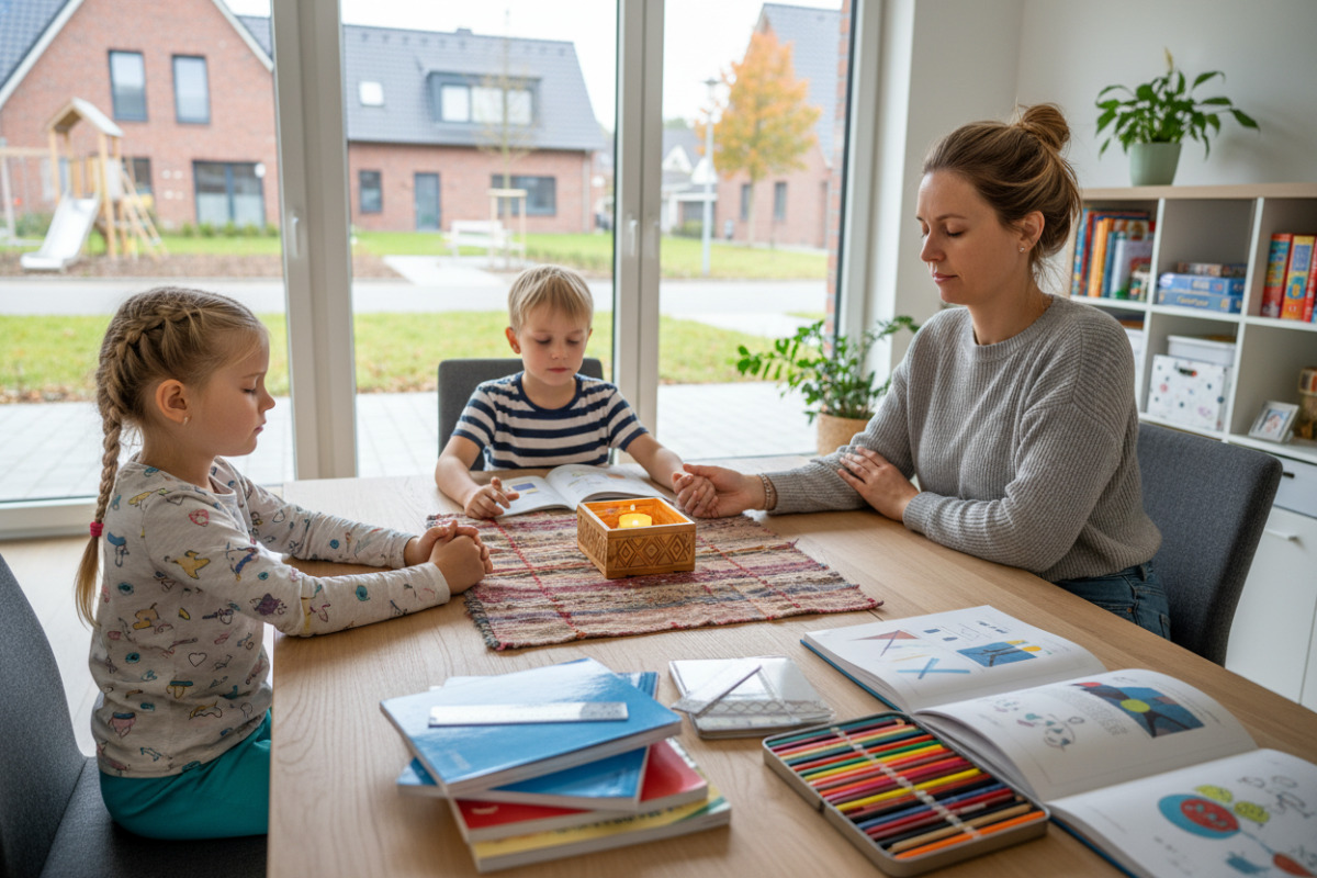 Abb. Gemeinsame kleine Rituale geben Kindern Sicherheit beim Lernen.
