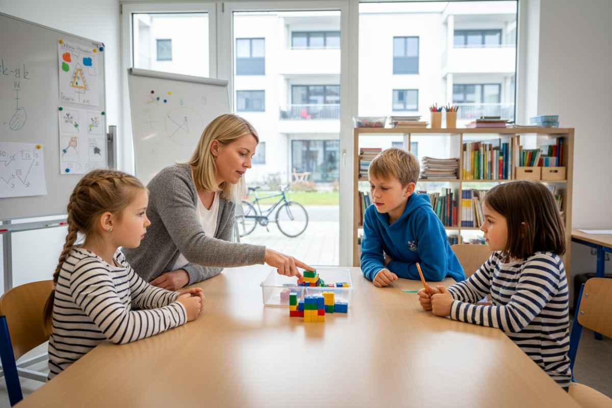 Abb. Halbieren wird klarer, wenn Mengen zuerst gesammelt und dann geteilt werden.