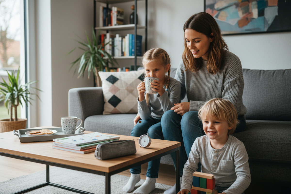 Abb. Ein einfacher Ablauf vor den Hausaufgaben schafft Sicherheit und spart Kraft.