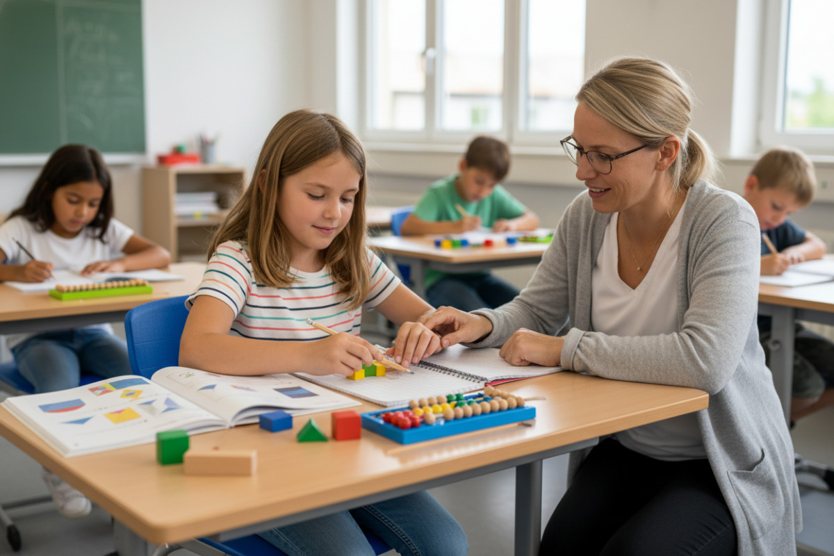aus dem Mathealltag zeigen, wie Kinder in der dritten Klasse mit Material, Heft und kleinen Hilfen sicherer rechnen
