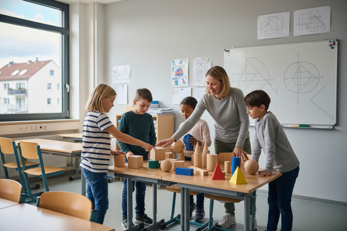 Abb. Die wichtigsten geometrischen Formen lassen sich gut über gemeinsame Merkmale vergleichen.