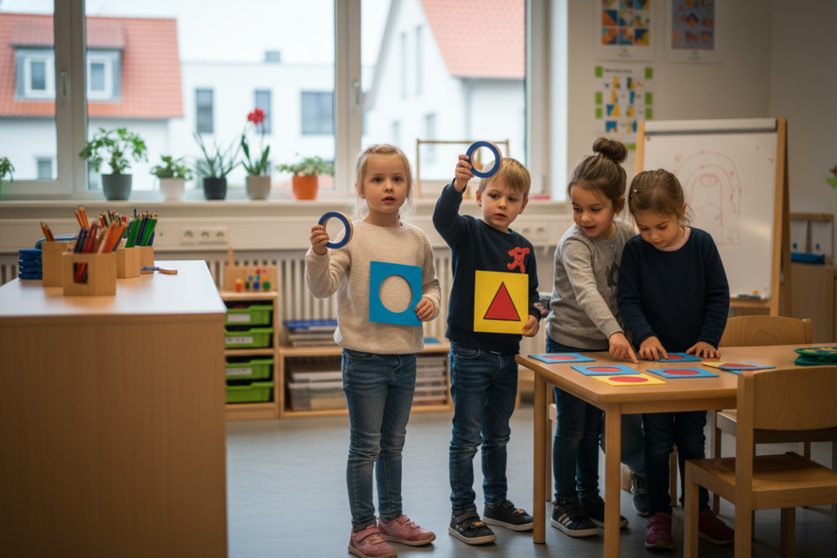 Abb. Mit einfachen Übungen werden Formen sicherer erkannt und benannt.