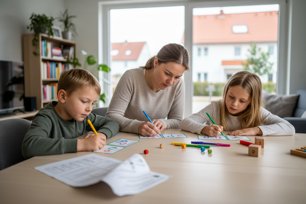 Abb. Klare, kurze Übungen helfen Kindern oft mehr als ein voller Lernzettel.