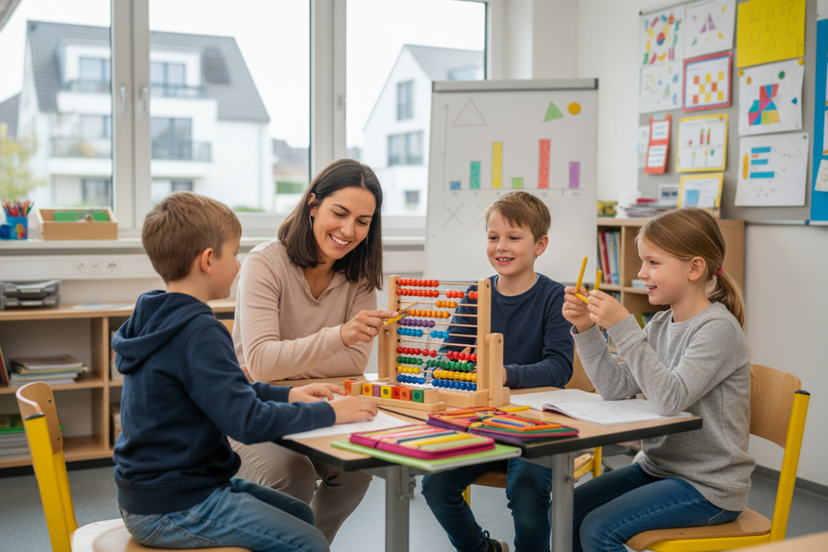 Diese Bilder zeigen, wie Mathelernen in Klasse Schritt für Schritt, anschaulich und mit positiver Begleitung gelingen