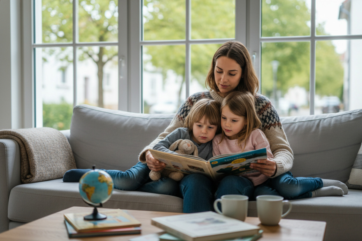 Abb. Gemeinsame Lesezeit schafft Ruhe, Orientierung und freundlichen Start.