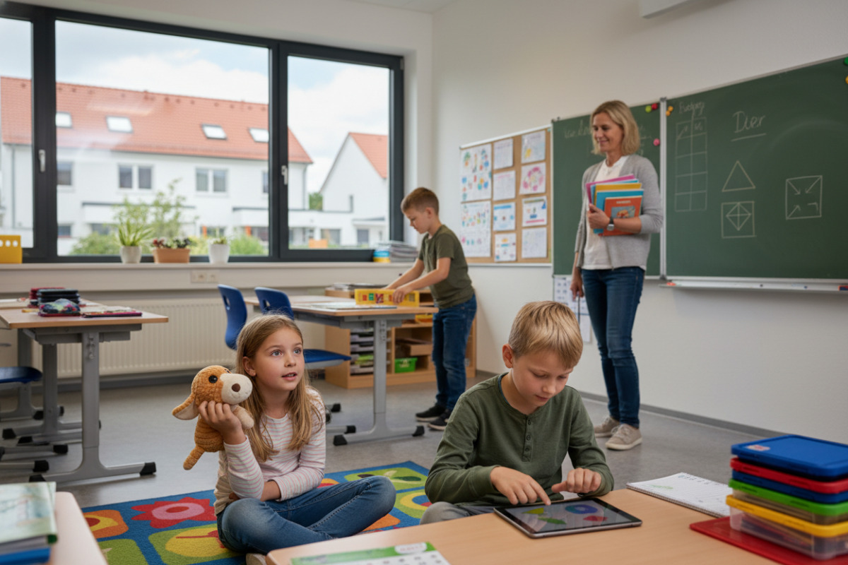 Abb. Übergänge zwischen Spiel, Zuhören und Arbeitsphasen müssen erst eingeübt werden.