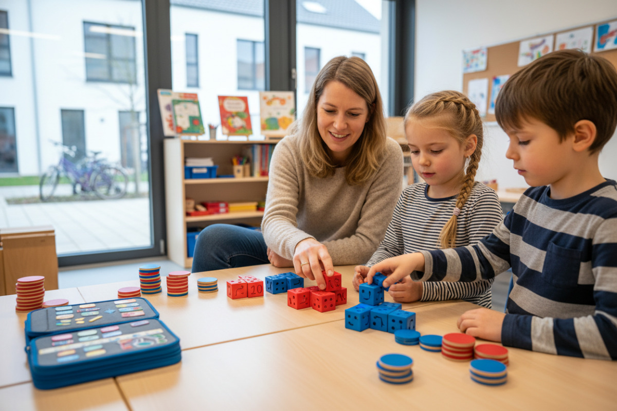 Abb. Konkretes Material macht Zahlbeziehungen sichtbar und verständlich.