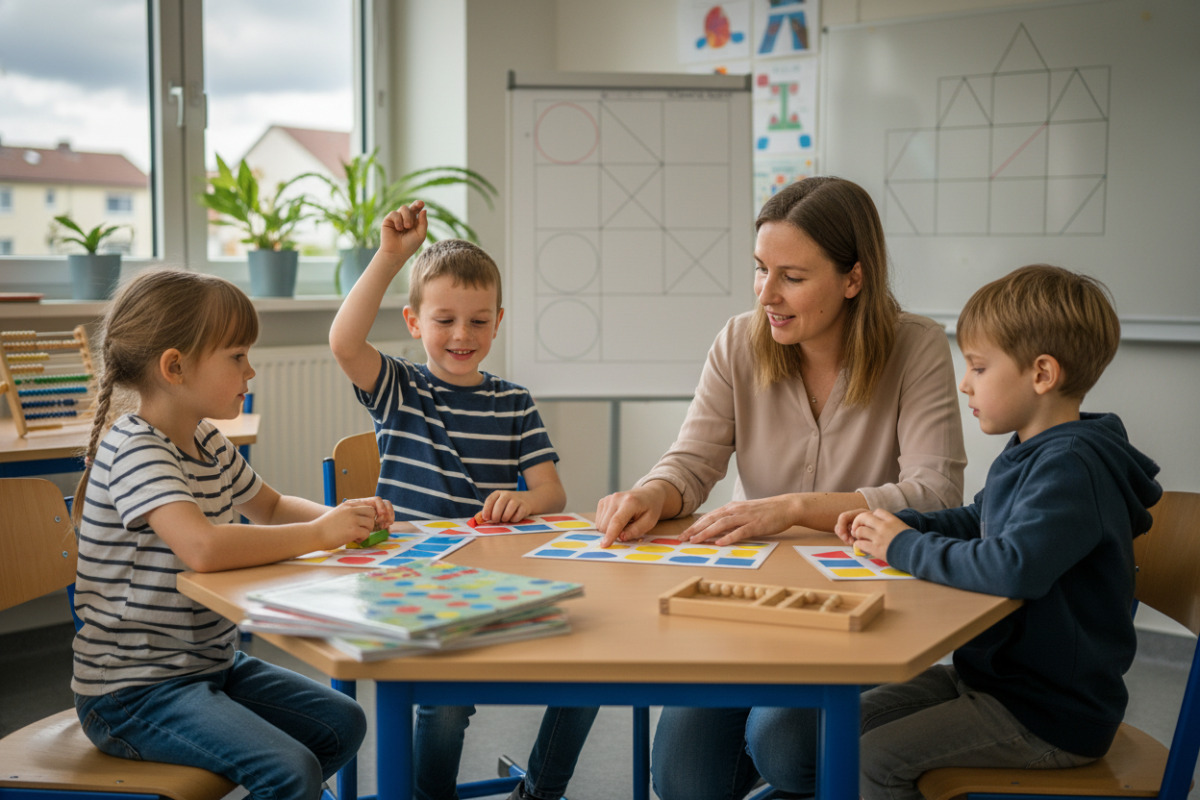 Abb. Rechnen wird leichter, wenn Kinder Muster erkennen und entspannt üben.