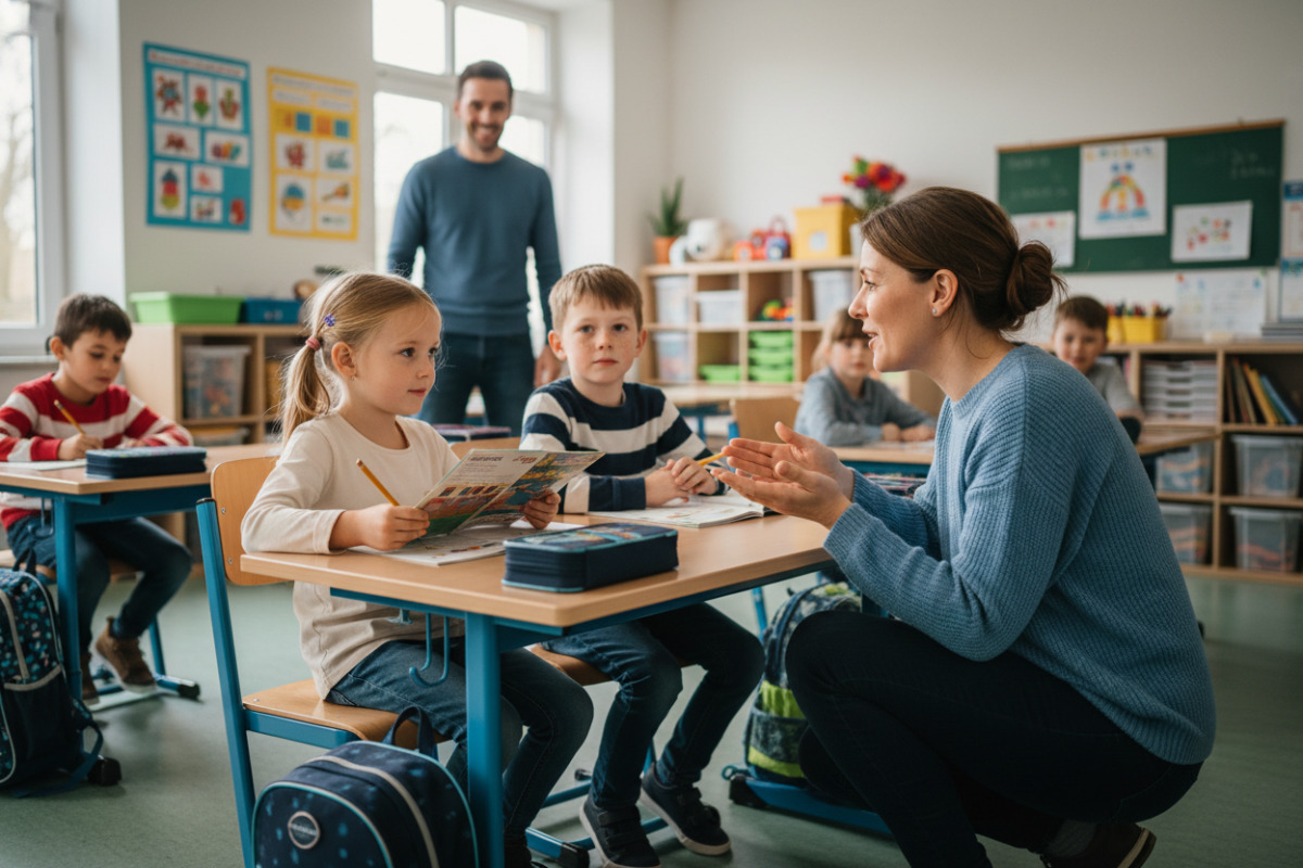 Abb. Die Art, wie Erwachsene sprechen, beeinflusst das Lerngefühl oft stärker als die Aufgabe selbst.