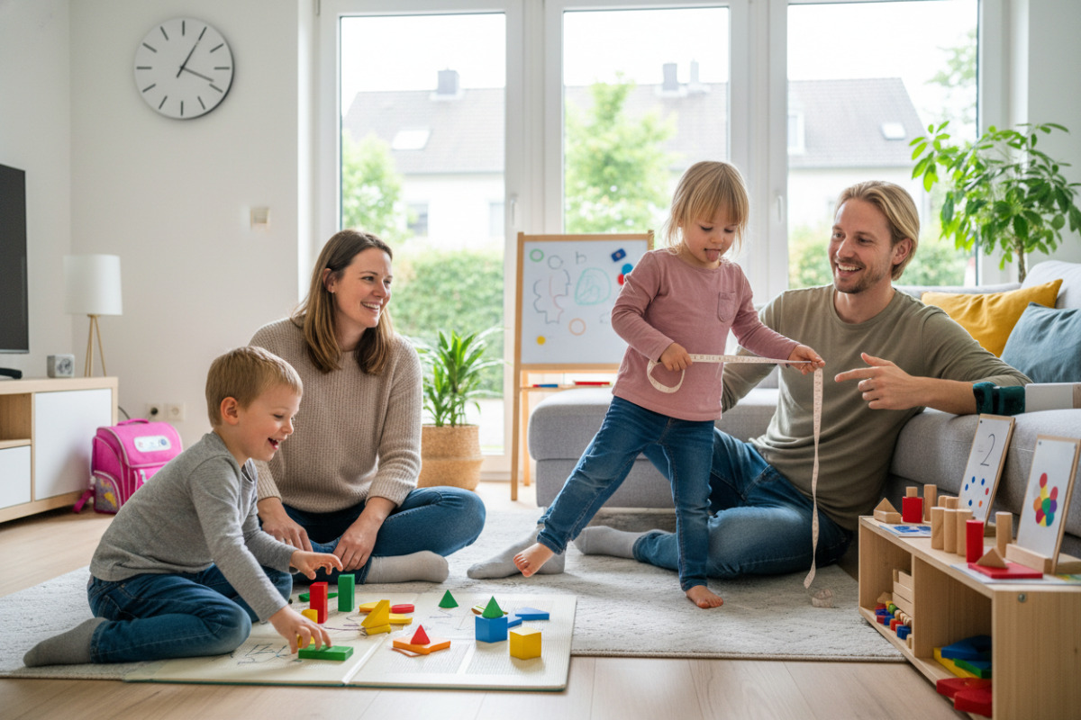 Spielerische Mathe-Momente im Alltag zeigen, wie Kinder mit Material, Bewegung und kleinen Routinen sicher lernen können