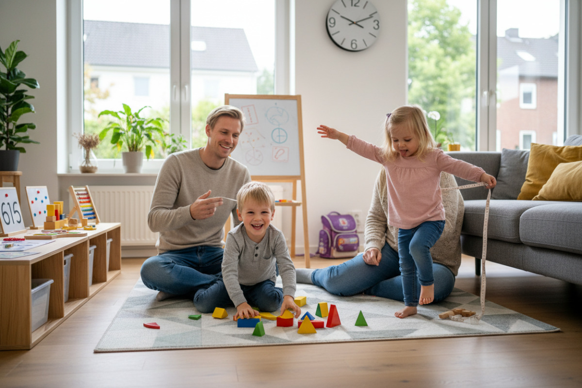 Spielerische Mathe-Momente im Alltag zeigen, wie Kinder mit Material, Bewegung und kleinen Routinen sicher lernen können
